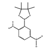 Black and white molecular structure for the boronic ester named 2-Amino-5-nitrophenylboronic acid pinacol ester with CAS 1351337-48-8.