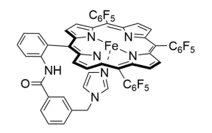 Scheme 3 shows an example of an iron porphyrin with a tethered imidazole ligand.