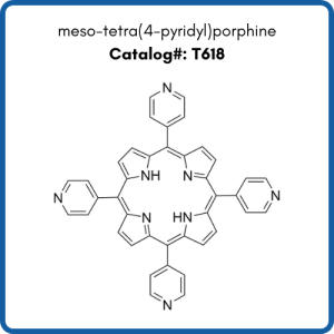 Black and white structure of meso-Tetra(4-pyridyl)porphine with CAS# 16834-13-2