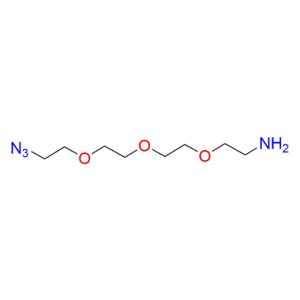 Molecular structure for PEG 11-Azido-3,6,9-trioxaundecan-1-amine (CAS 134179-38-7) from Frontier Specialty Chemicals.