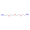 Molecular structure for PEG 1, 11-Diamine-3,6,9-trioxaundecane (CAS 929-75-9) from Frontier Specialty Chemicals.