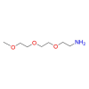 Molecular structure for PEG 2-(2-(2-Methoxyethoxy)ethoxy)ethanamine (CAS 74654-07-2), from Frontier Specialty Chemicals.