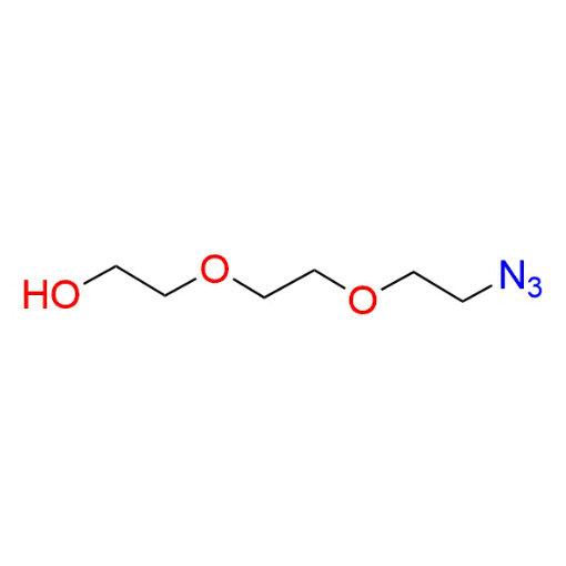 Molecular structure for PEG 2-(2-(2-Azidoethoxy)ethoxy)ethanol (CAS 86520-52-7) from Frontier Specialty Chemicals.