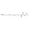 Molecular structure for PEG tert-butyl N-[3-[2-(3-aminopropoxy)ethoxy]propyl]carbamate (CAS 275823-77-3) from Frontier Specialty Chemicals.