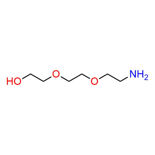 Molecular structure for PEG 2-[2-(2-Aminoethoxy)ethoxy]ethanol (CAS 6338-55-2) from Frontier Specialty Chemicals.