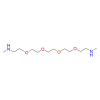 Molecular structure for PEG N1,N14-Dimethyl-3,6,9,12-tetraoxatetradecane-1,14-diamine, also known as MeNH-PEG5-NHMe (CAS 72236-27-2), from Frontier Specialty Chemicals.