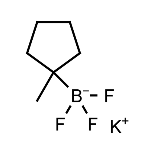 Molecular structure for Potassium (1-methylcyclopentyl)trifluoroborate (CAS 2770454-44-7), from Frontier Specialty Chemicals.