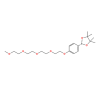 Molecular structure for PEG 4,​4,​5,​5-​Tetramethyl-​2-​[4-​(3,​6,​9,​12-​tetraoxatridec-​1-​yloxy)​phenyl]​-1,​3,​2-​dioxaborolane, also known as Ethoxy-PEG4 phenyl boronic ester (CAS 1181210-11-6), from Frontier Specialty Chemicals.