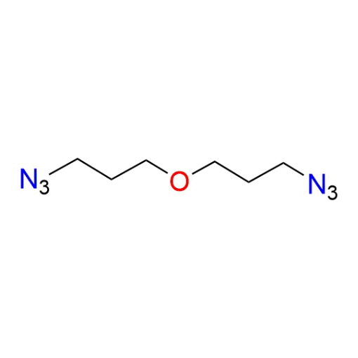 Molecular structure for PEG 1-Azido-3-(3-azidopropoxy)propane, also known as bis-(3-Azido-propyl)-ether (CAS 99115-82-9), from Frontier Specialty Chemicals.