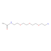 Molecular structure for PEG N-(2-(2-(2-(2-Azidoethoxy)ethoxy)ethoxy)ethyl)-2,2,2-trifluoroacetamide, also known as Azido-PEG4 trifluoroacetamide (CAS 898543-37-8), from Frontier Specialty Chemicals.