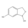 Molecular structure for 1-Hydroxy-1,3-dihydrobenzo[c][1,2]oxaborole-6-carbonitrile (CAS 947162-60-9), from Frontier Specialty Chemicals.
