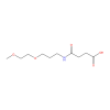 Molecular structure for 4-[3-(2-Methoxyethoxy)propylamino]-4-oxobutanoic acid (CAS 184419-48-4), also known as Methoxyethoxypropyl succinamic acid, from Frontier Specialty Chemicals.