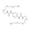 Molecular structure for 1,1'-(1,4-phenylene)bis(3-(2-(2-(2-(2-azidoethoxy)ethoxy)ethoxy)ethyl)urea) (CAS None), also known as Bis(azido-PEG4-ethyl) para-phenylene diurea, from Frontier Specialty Chemicals.