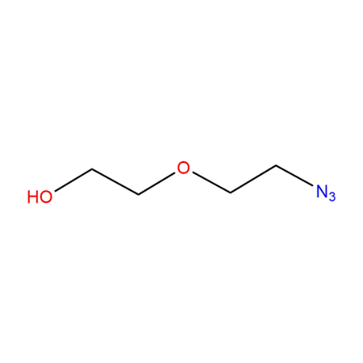 Molecular structure for 2-​(2-​Azidoethoxy)​ethanol (CAS 139115-90-5), also known as Azido-PEG2-alcohol, from Frontier Specialty Chemicals.