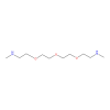 Molecular structure for 2,2'-((Oxybis(ethane-2,1-diyl))bis(oxy))bis(N-methylethanamine) (CAS 68960-89-4), also known as MeNH-PEG4-NHMe, from Frontier Specialty Chemicals.