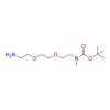 Molecular structure for 1,1-Dimethylethyl N-[2-[2-(2-aminoethoxy)ethoxy]ethyl]-N-methylcarbamate (CAS 1449213-68-6), from Frontier Specialty Chemicals.