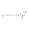 Molecular structure for PEG tert-Butyl (2-(2-(2-azidoethoxy)ethoxy)ethyl)carbamate (CAS 950683-55-3), also known as Azido-PEG3-NHBoc, from Frontier Specialty Chemicals.