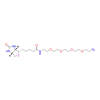 Molecular structure for PEG Biotin-PEG4-azide (CAS 1309649-57-7), also known as N-[2-[2-[2-[2-(2-Azidoethoxy)ethoxy]ethoxy]ethoxy]ethyl]biotinamide, from Frontier Specialty Chemicals.