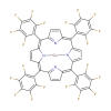 Molecular structure for Copper(II) meso-tetra(pentafluorophenyl)porphine, also known as Cu(II)TFPP, from Frontier Specialty Chemicals.