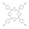 Molecular structure for meso-Tetra(4-ethynylphenyl)porphine (CAS 160240-15-3), also known as TEPP, from Frontier Specialty Chemicals.