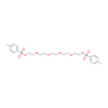 Molecular structure for PEG Pentaethylene glycol di(p-toluenesulfonate) (CAS 41024-91-3), also known as 3,6,9,12-Tetraoxatetradecane-1,14-diol, 1,14-bis(4-methylbenzenesulfonate), from Frontier Specialty Chemicals.