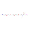 Molecular structure for PEG N-(14-azido-3,6,9,12-tetraoxatetradecyl)-2-chloroacetamide (CAS Not Available), also known as Azido-PEG4-chloroacetamide, from Frontier Specialty Chemicals.