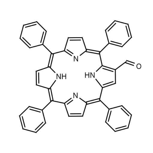 Molecular structure for 2-Formyl-meso-tetraphenylporphine (CAS Not Applicable), also known asβ-Formyl-TPP, from Frontier Specialty Chemicals.