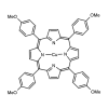 Molecular structure for Cu(II) meso-Tetra(4-methoxyphenyl) porphine (CAS 24249-30-7), also known as CuTOMPP, from Frontier Specialty Chemicals.