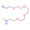 Molecular structure for PEG 14-Azido-N-methyl-3,6,9,12-tetraoxatetradecan-1-amine (98%) (CAS 2922968-17-8), also known as Methylamino-PEG4-azide, from Frontier Specialty Chemicals.