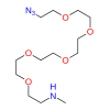 Molecular structure for PEG 17-Azido-N-methyl-3,6,9,12,15-pentaoxaheptadecan-1-amine (CAS 2055046-24-5), also known as Methylamino-PEG5-azide, from Frontier Specialty Chemicals.