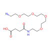 Molecular structure for PEG 1-Azido-16-oxo-3,6,9,12-tetraoxa-15-azanonadecan-19-oic acid (CAS 2250064-24-3), also known as Azido-PEG4-Suc-OH, from Frontier Specialty Chemicals.