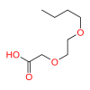 Molecular structure for PEG 2-(2-Butoxyethoxy)acetic acid (CAS 82941-26-2), also known as 3,6-Dioxadecanoic acid, from Frontier Specialty Chemicals.