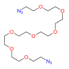 Molecular structure for PEG 1,23-Diazido-3,6,9,12,15,18,21-heptaoxatricosane (CAS 225523-86-4), also known as Azido-PEG7-azide, from Frontier Specialty Chemicals.