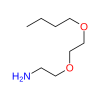 Molecular structure for PEG 2-(2-Butoxyethoxy)ethanamine (CAS 6338-53-0), also known as 3,6-dioxadecylamine, from Frontier Specialty Chemicals.