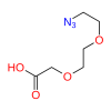 Molecular structure for PEG 2-(2-(2-Azidoethoxy)ethoxy)acetic acid (CAS 882518-90-3), also known as Azido-PEG2-acetic acid, from Frontier Specialty Chemicals.