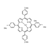 Molecular structure for Co(III) meso-Tetra (N-Methyl-4-Pyridyl) Porphine Pentaacetate (CAS not applicable), also known as Co(III)TMPyP pentaacetate, from Frontier Specialty Chemicals.