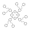 Molecular structure for meso-Tetra (3,4-dibenzyloxyphenyl) porphine (CAS 2097782-84-6), also known as TCBOPP, from Frontier Specialty Chemicals.